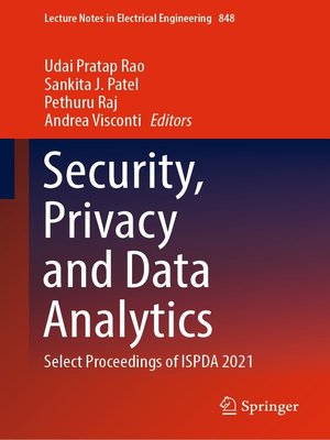 cover image of Security, Privacy and Data Analytics